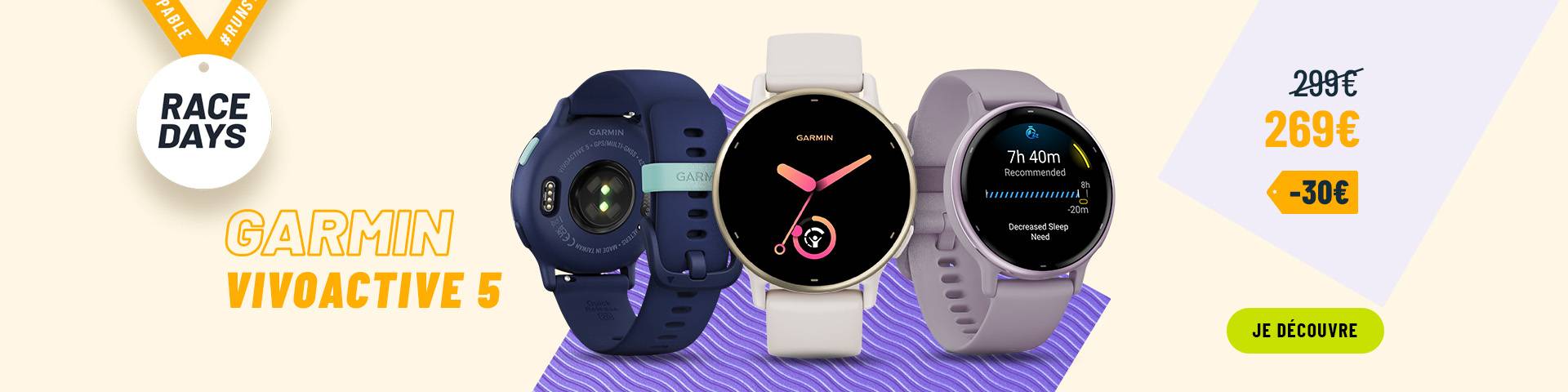 Race Days lectro Garmin Vivoactive 5