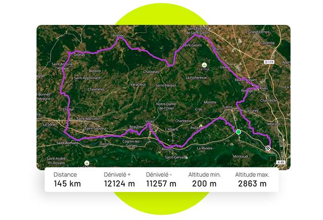 tracé trail Alpes