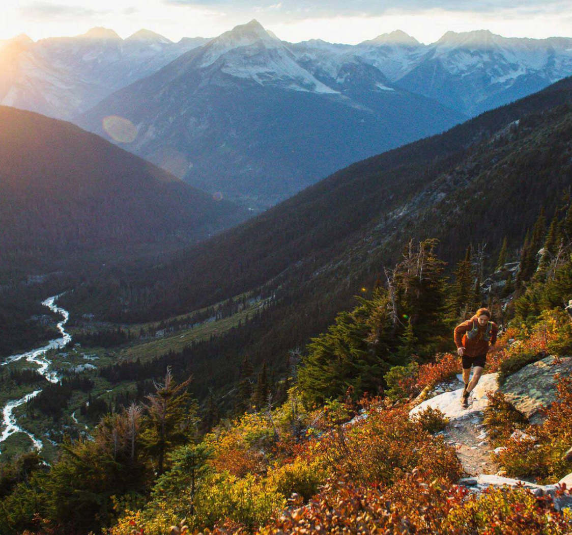 Trail running in Patagonia gear