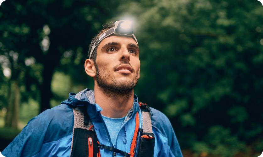 Headlamps for running, trail-running and hiking